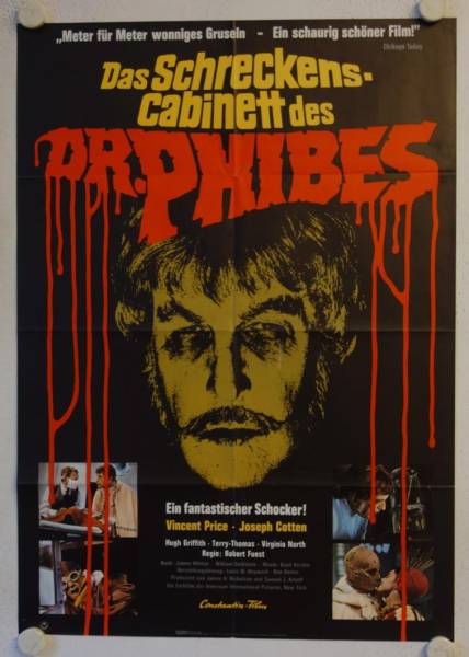 Das Schreckenskabinett des Dr. Phibes originales deutsches Filmplakat